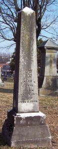 Caleb B. Davis is buried in Riverside Cemetery, in McMinnville, Tennessee. Source: Findagrave Memorial #88201230.