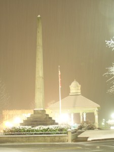 The Mexican War Monument has stood at the north end of the Public Square for 165 years this year. Photo by Clint Alley.