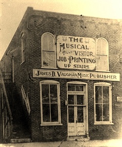 James D. Vaughan's publishing company, established in 1902. Source: Main Street Lawrenceburg.